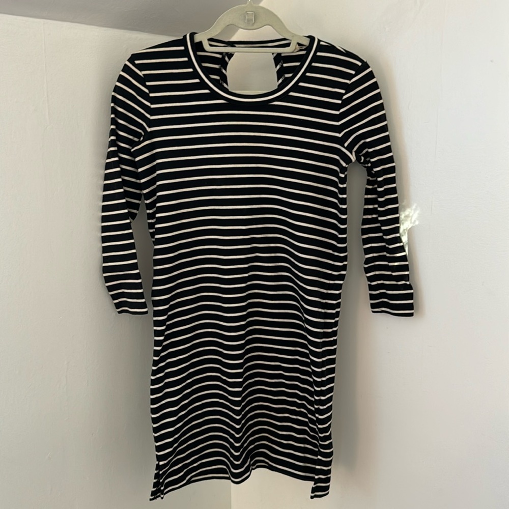 Madewell Striped Long-Sleeve Dress XXS